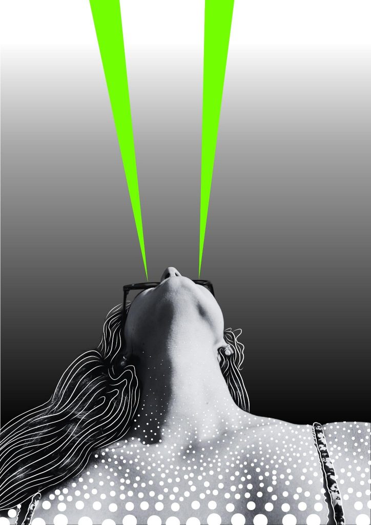 black-white-portrait-neon-laser-eyes-graphic